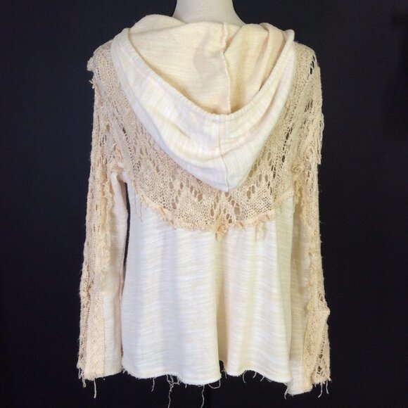 WEST Coast By T&S Womens Top Size XL Beige Hooded - Picture 7 of 12